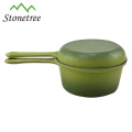 Manufacturer supply forged enamel color cast-iron fry pan